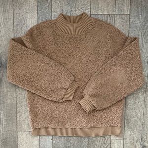 A&F Sherpa Mock Neck Sweater